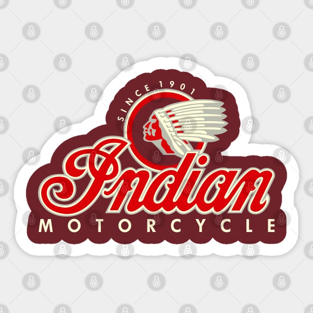 Indian Motorcycle Logo Sticker by funkymonkeytees